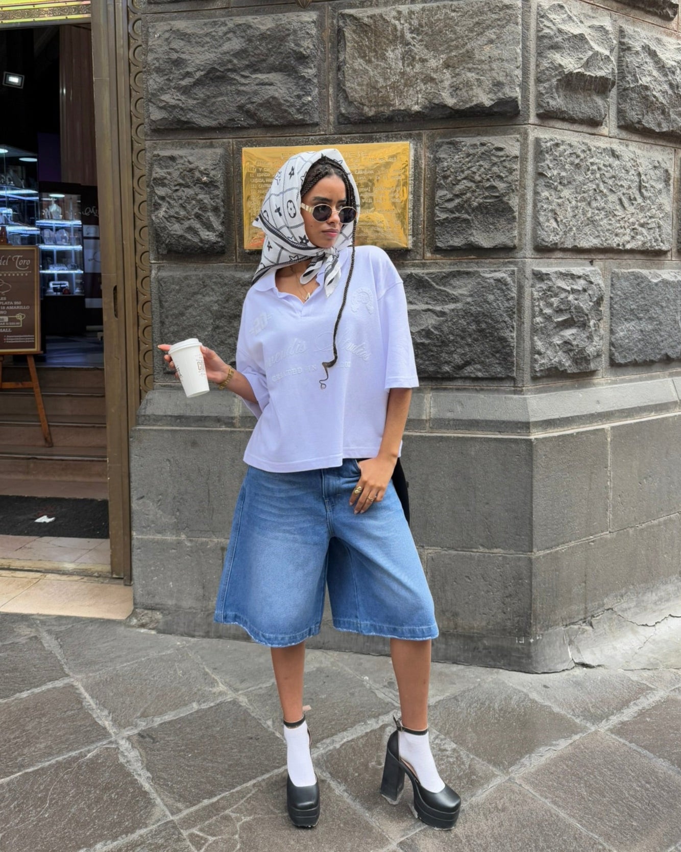 camisero boxy white