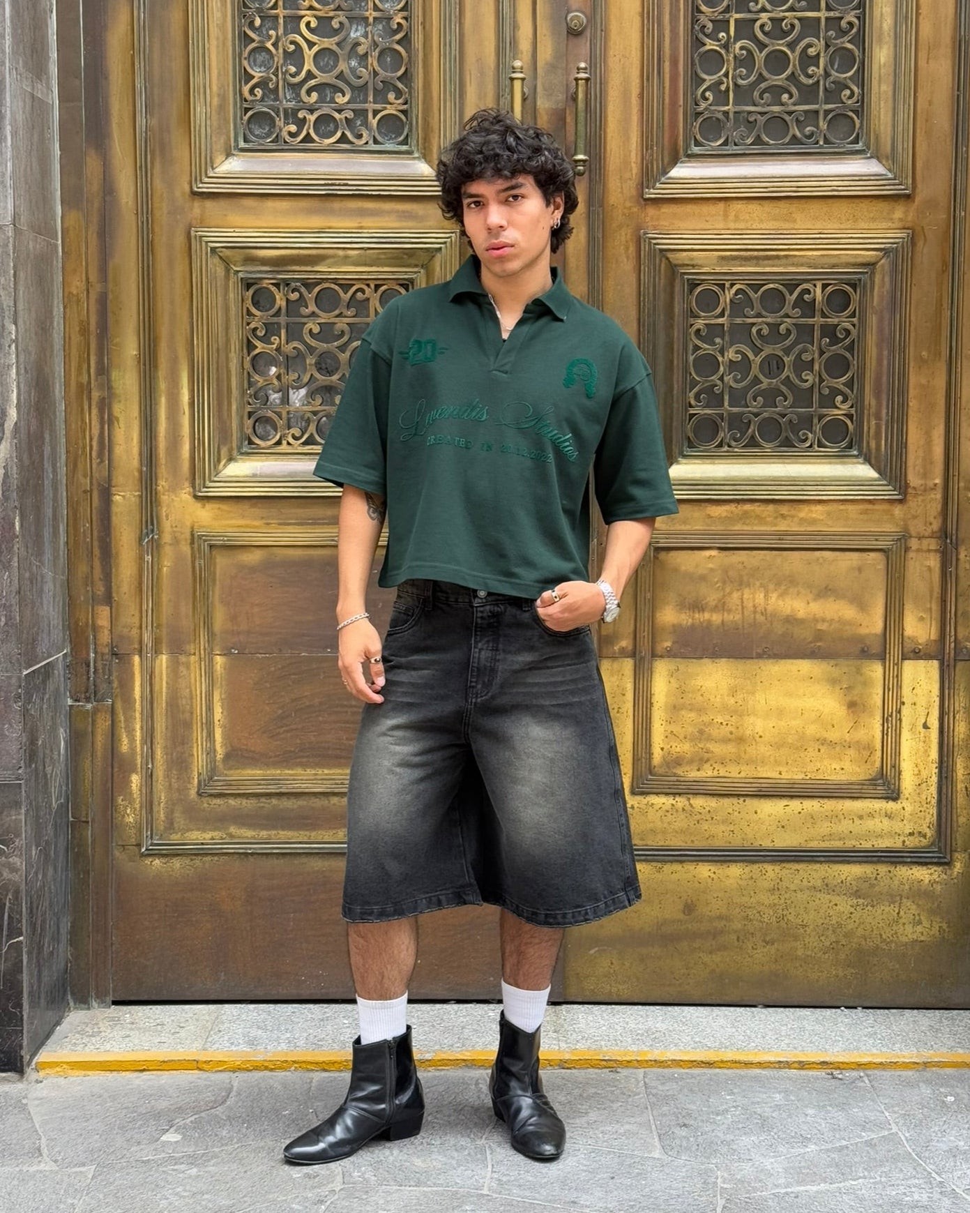 camisero boxy green