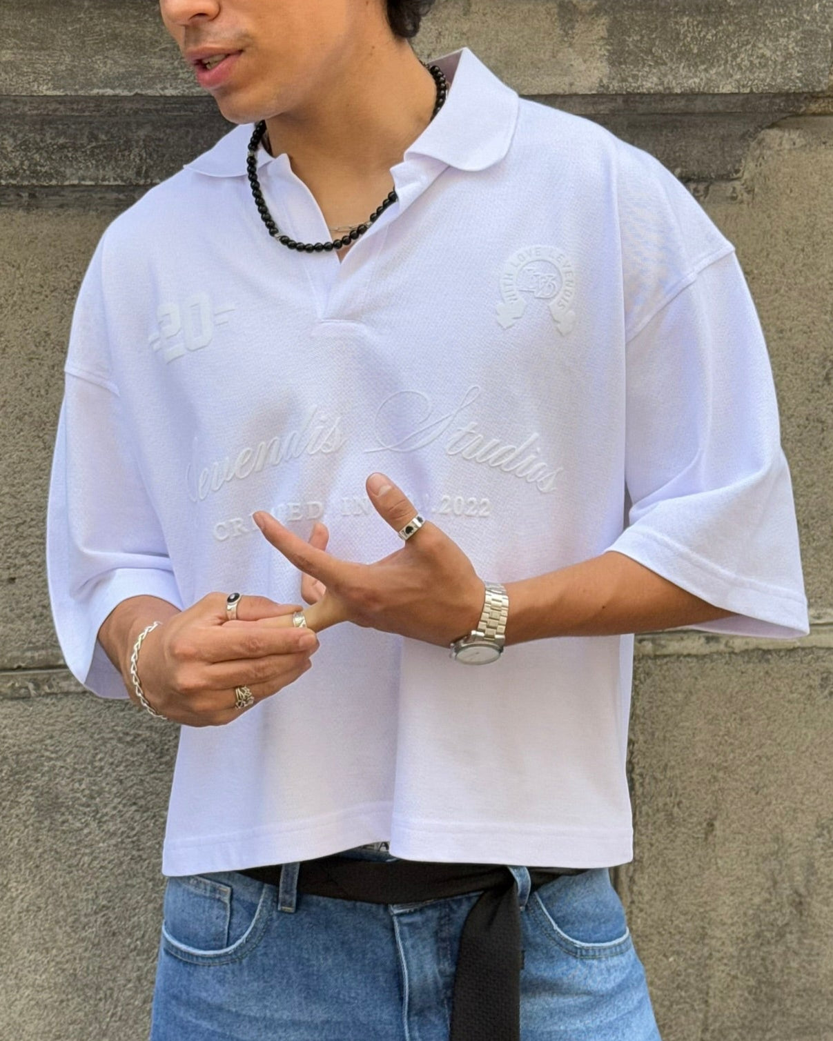 camisero boxy white