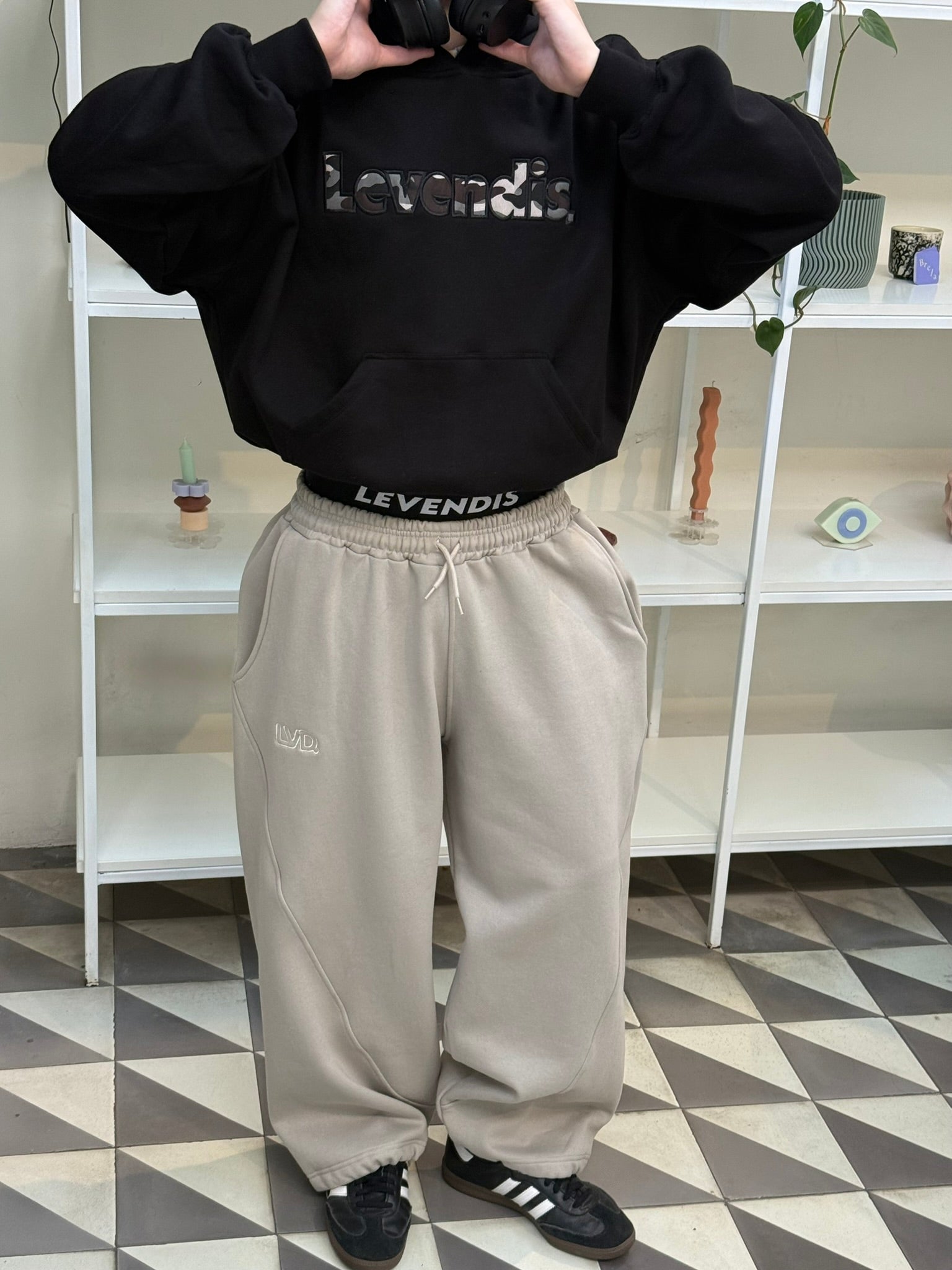 Hoodie Cropped Boxy Military