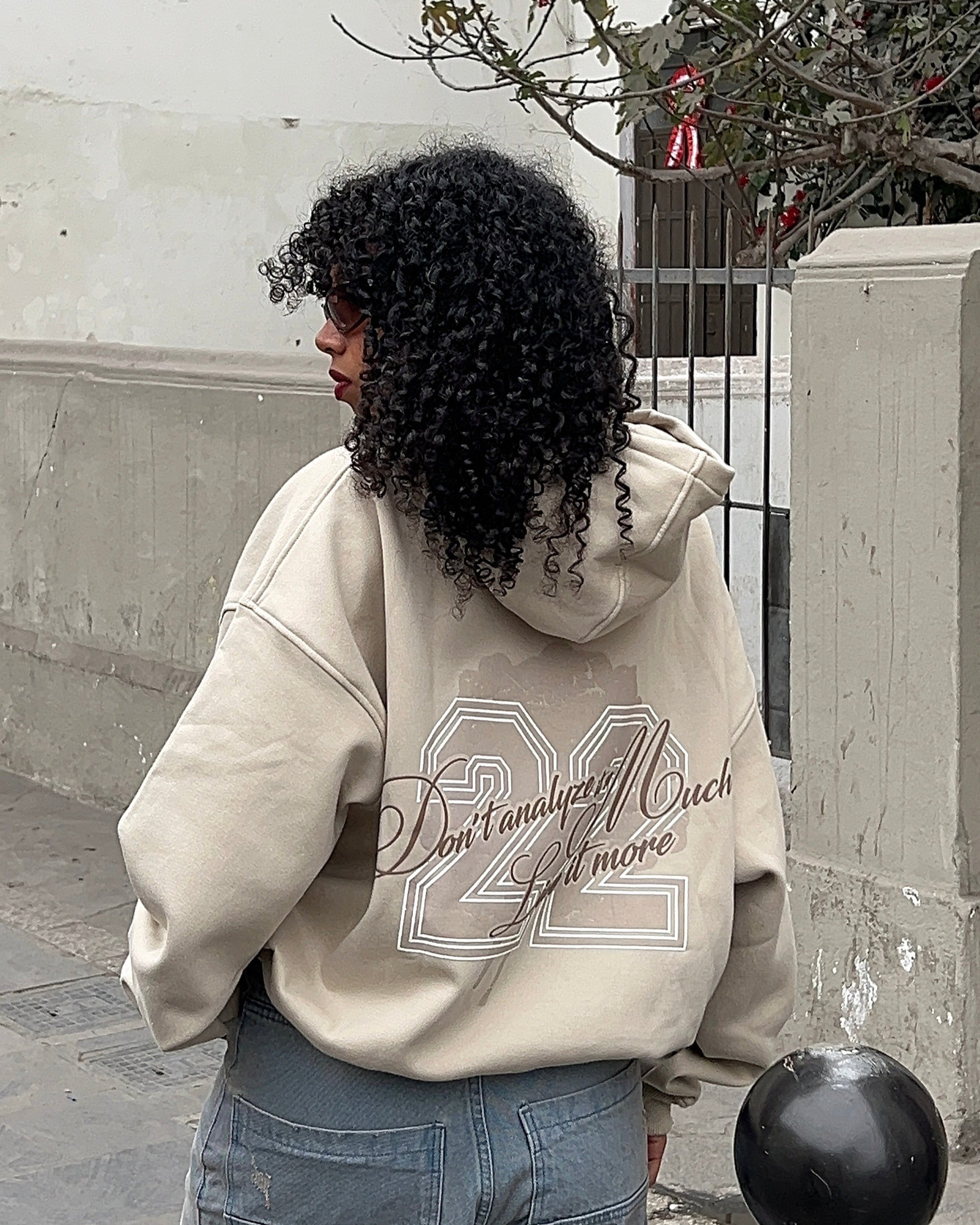 Hoodie boxy fawn